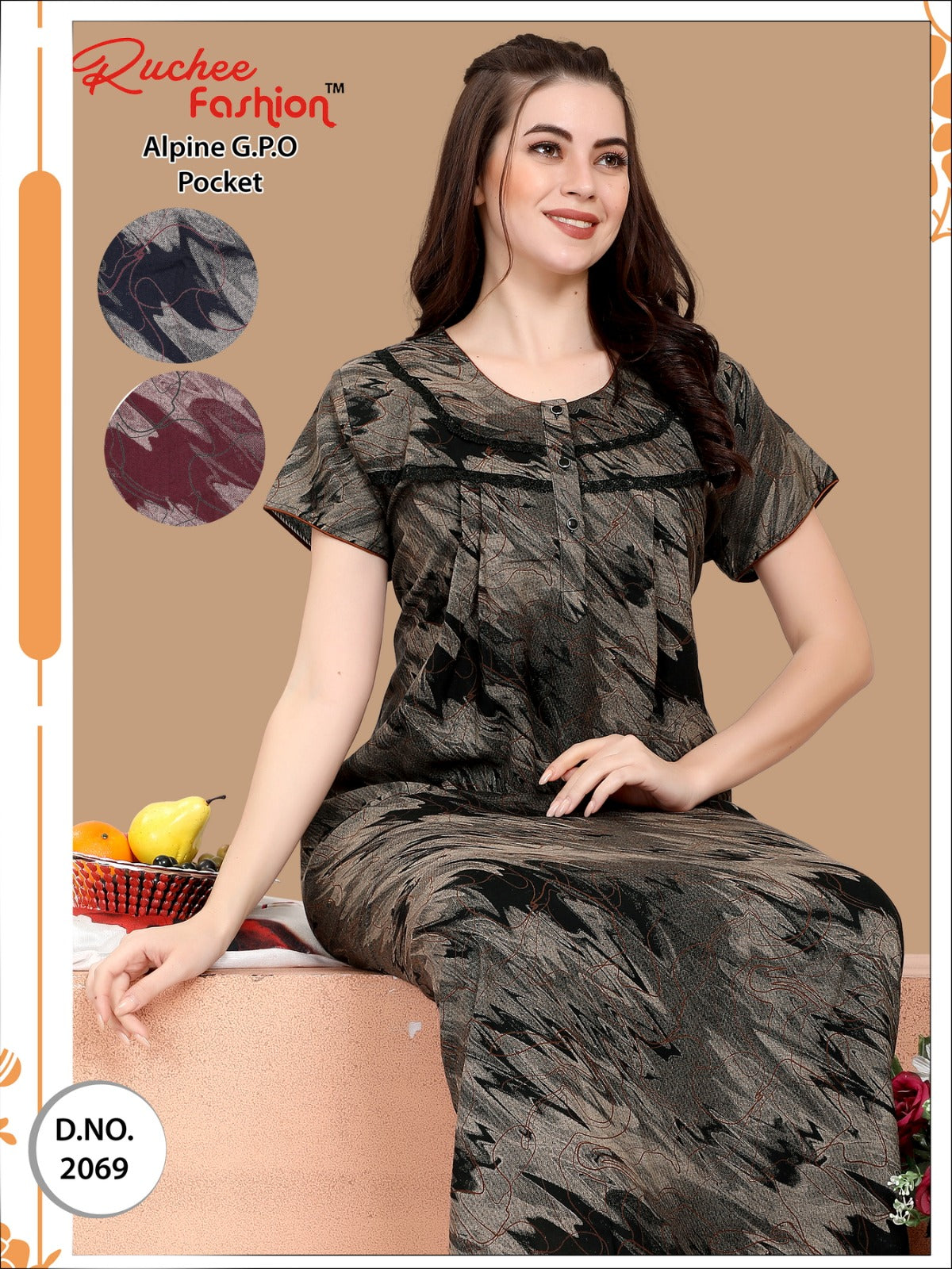 Alpine-2912 Ruchee Fashion Night Gowns