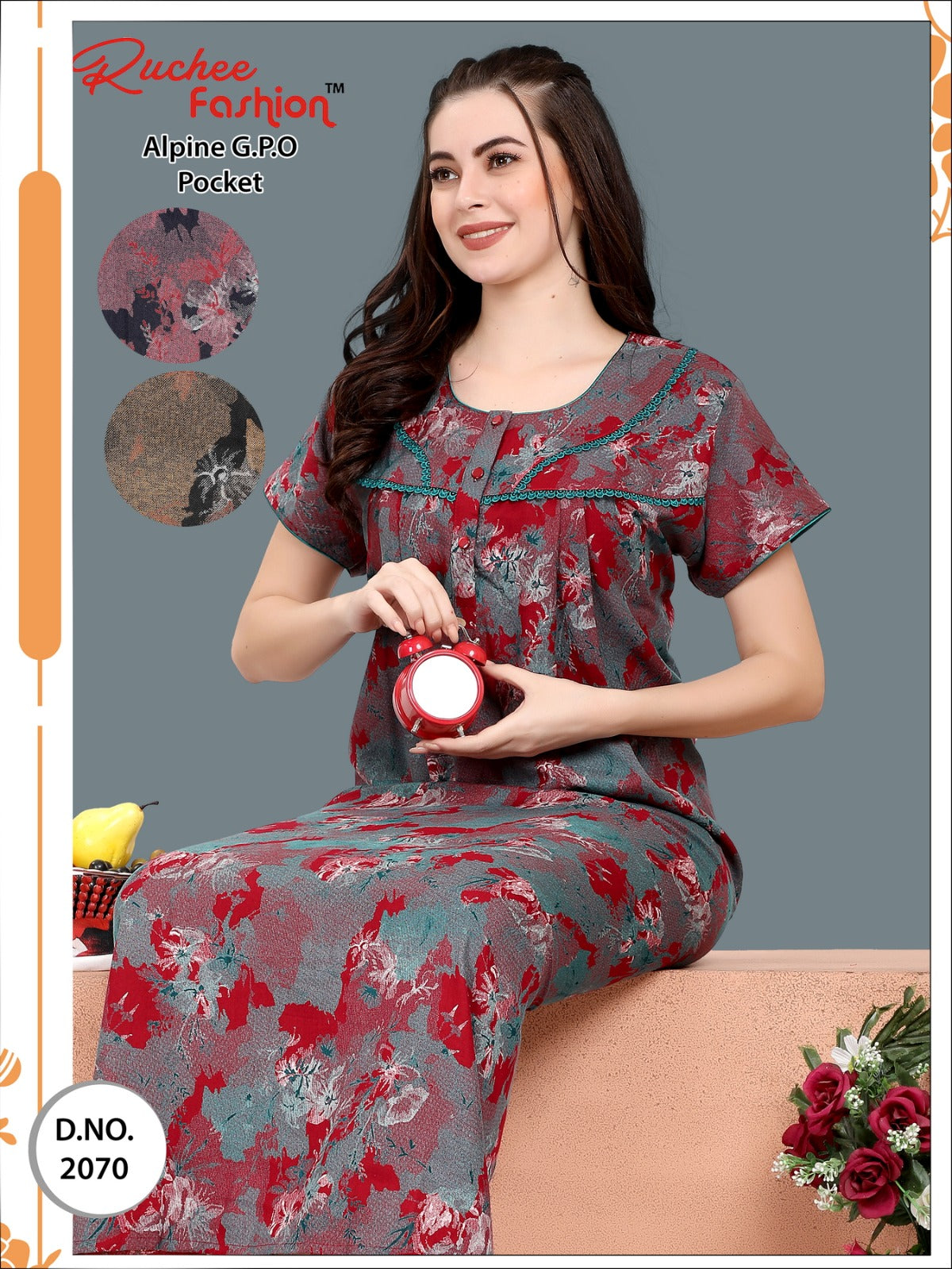 Alpine-2912 Ruchee Fashion Night Gowns