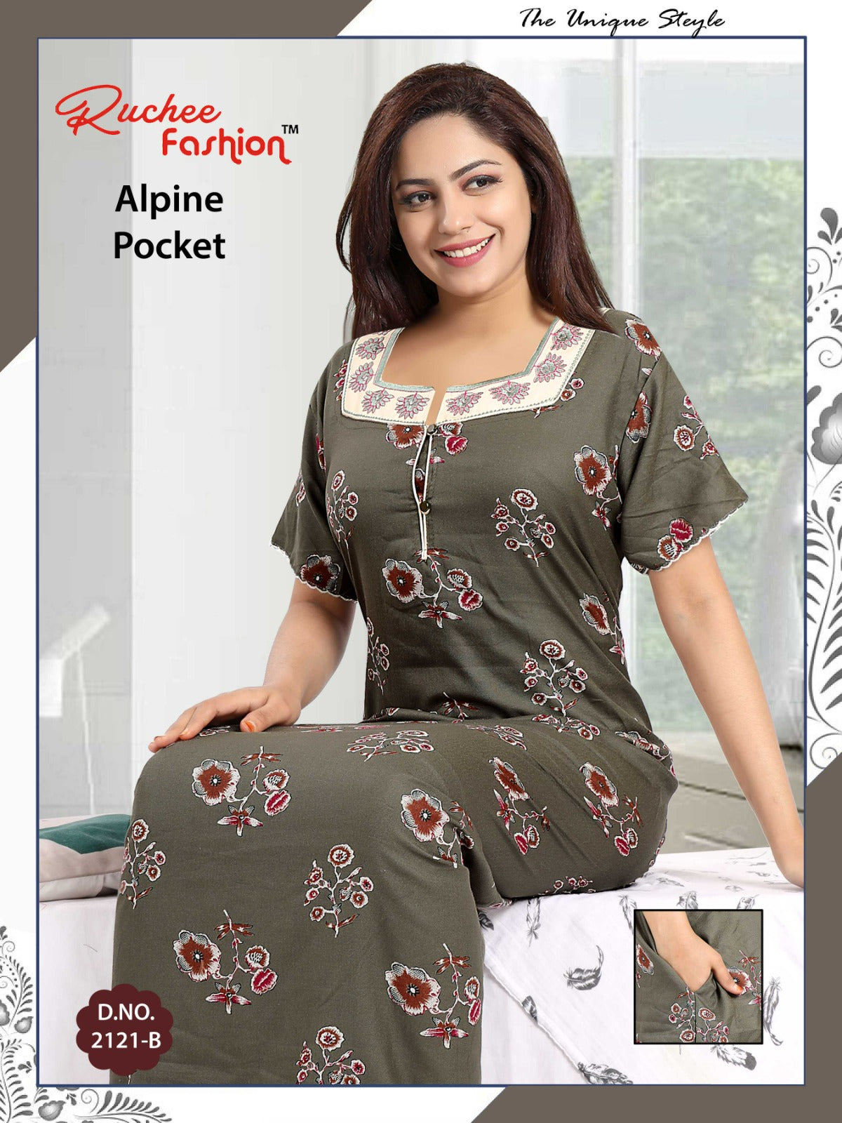 Alpine-A-2501 Ruchee Fashion Night Gowns