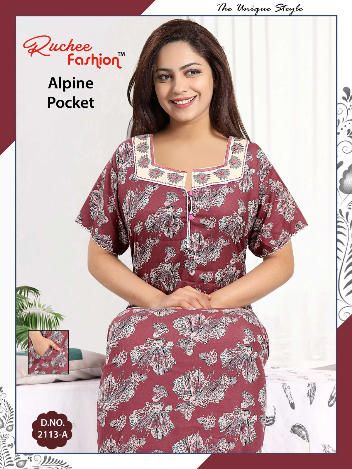 Alpine-A-2501 Ruchee Fashion Night Gowns