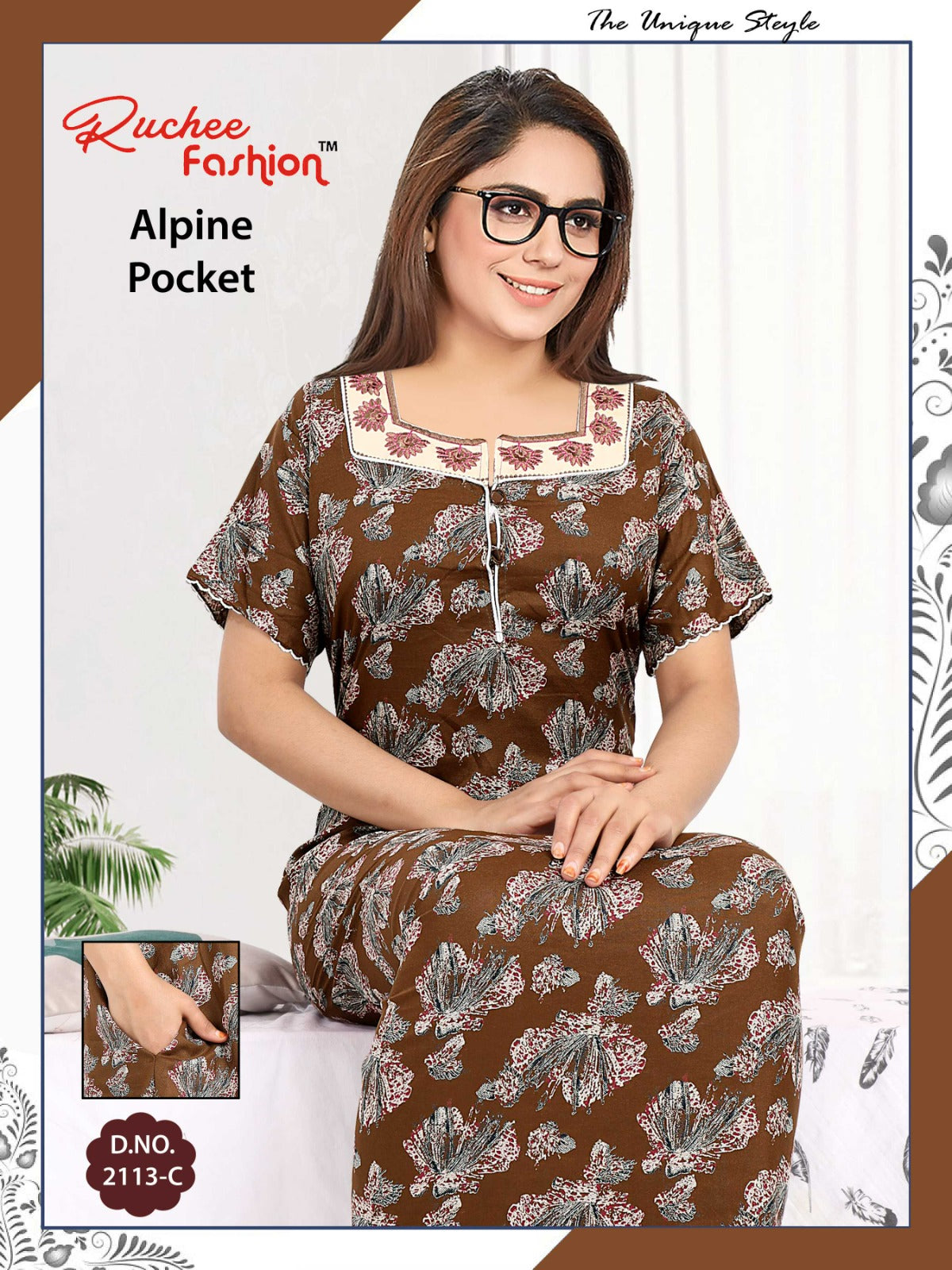 Alpine-A-2501 Ruchee Fashion Night Gowns