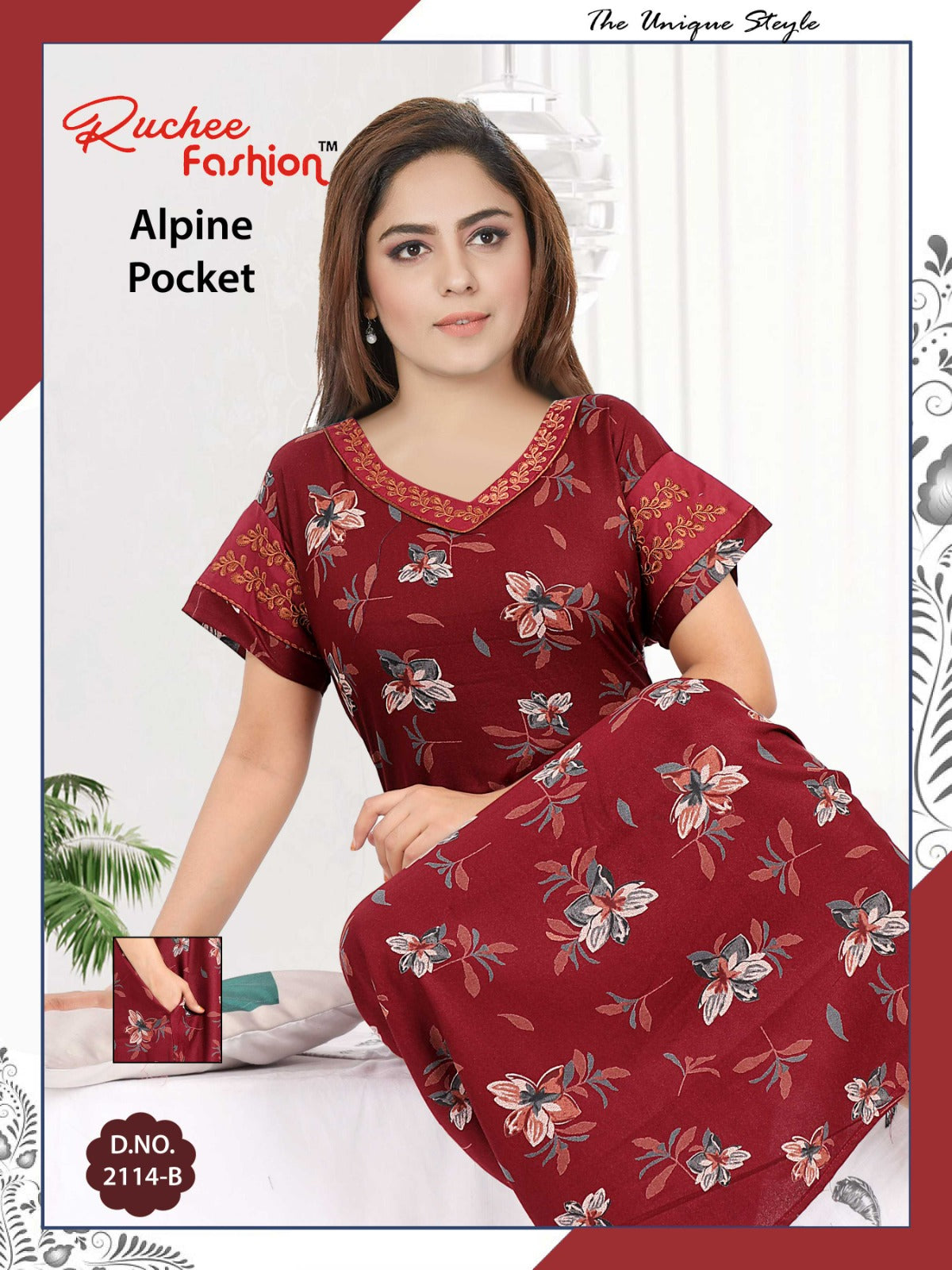 Alpine-A-2501 Ruchee Fashion Night Gowns