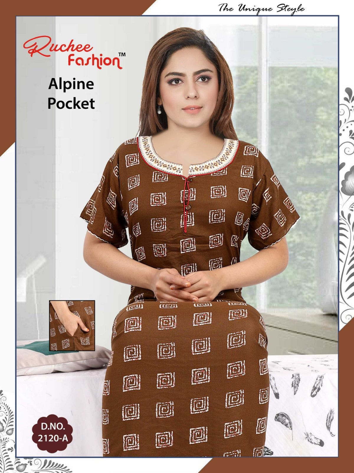 Alpine-A-2501 Ruchee Fashion Night Gowns
