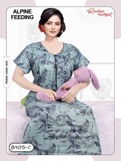 Alpine 0212 Ruchee Fashion Feeding Night Gown