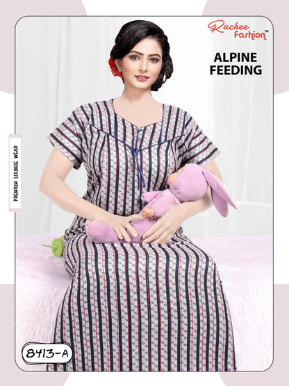 Alpine 0212 Ruchee Fashion Feeding Night Gown