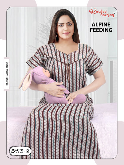 Alpine 0212 Ruchee Fashion Feeding Night Gown