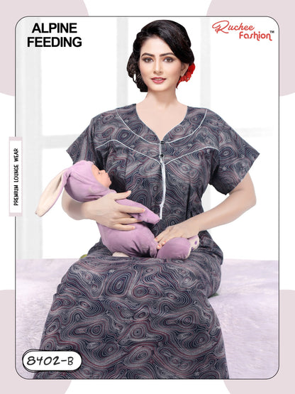 Alpine 0212 Ruchee Fashion Feeding Night Gown