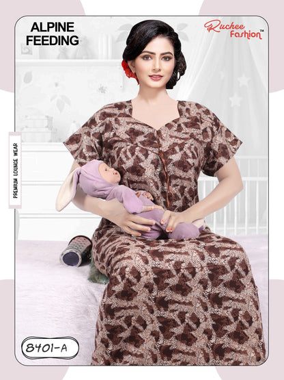 Alpine 0212 Ruchee Fashion Feeding Night Gown