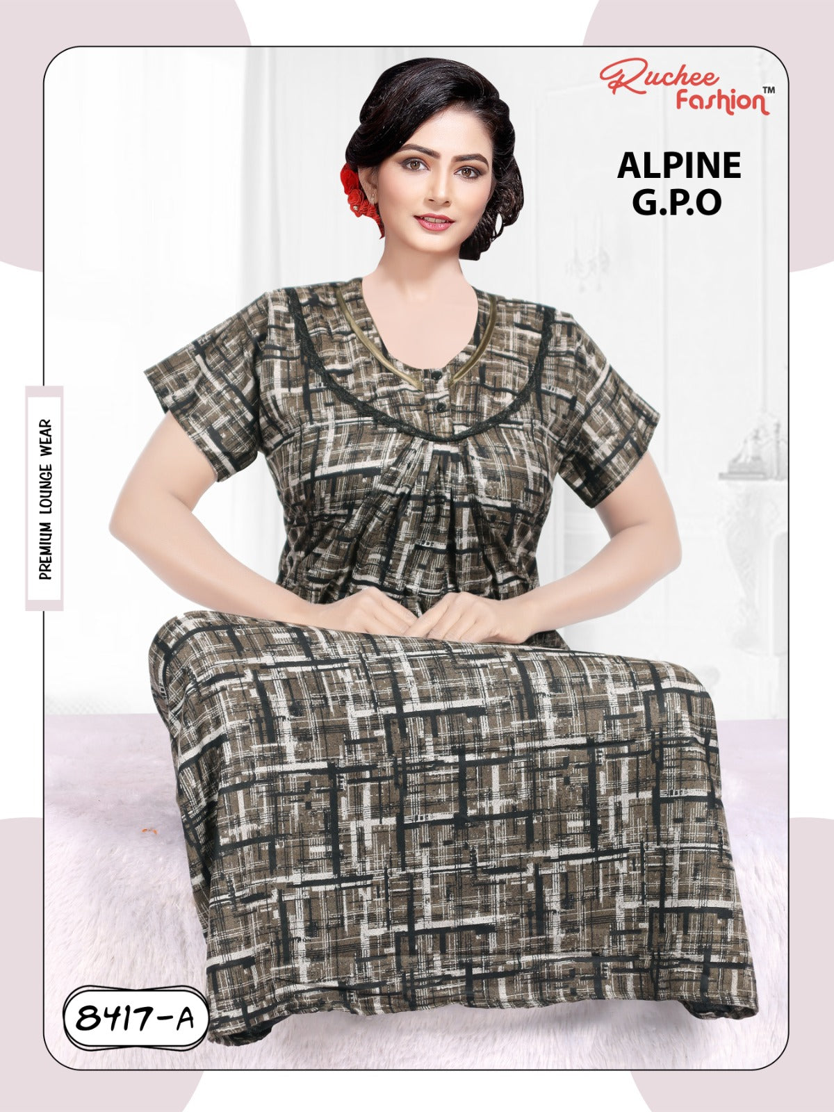 Alpine 0212 Ruchee Fashion Night Gowns