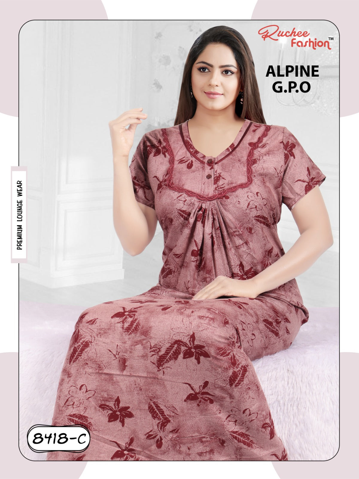 Alpine 0212 Ruchee Fashion Night Gowns