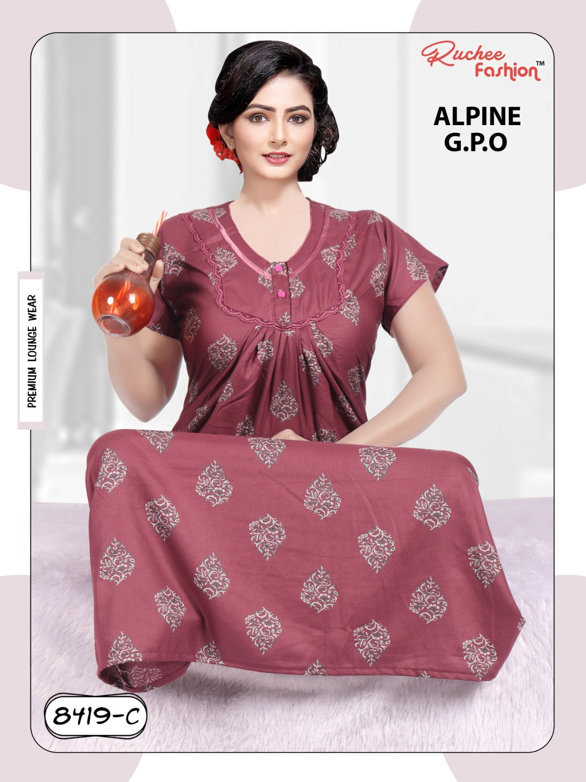 Alpine 0212 Ruchee Fashion Night Gowns