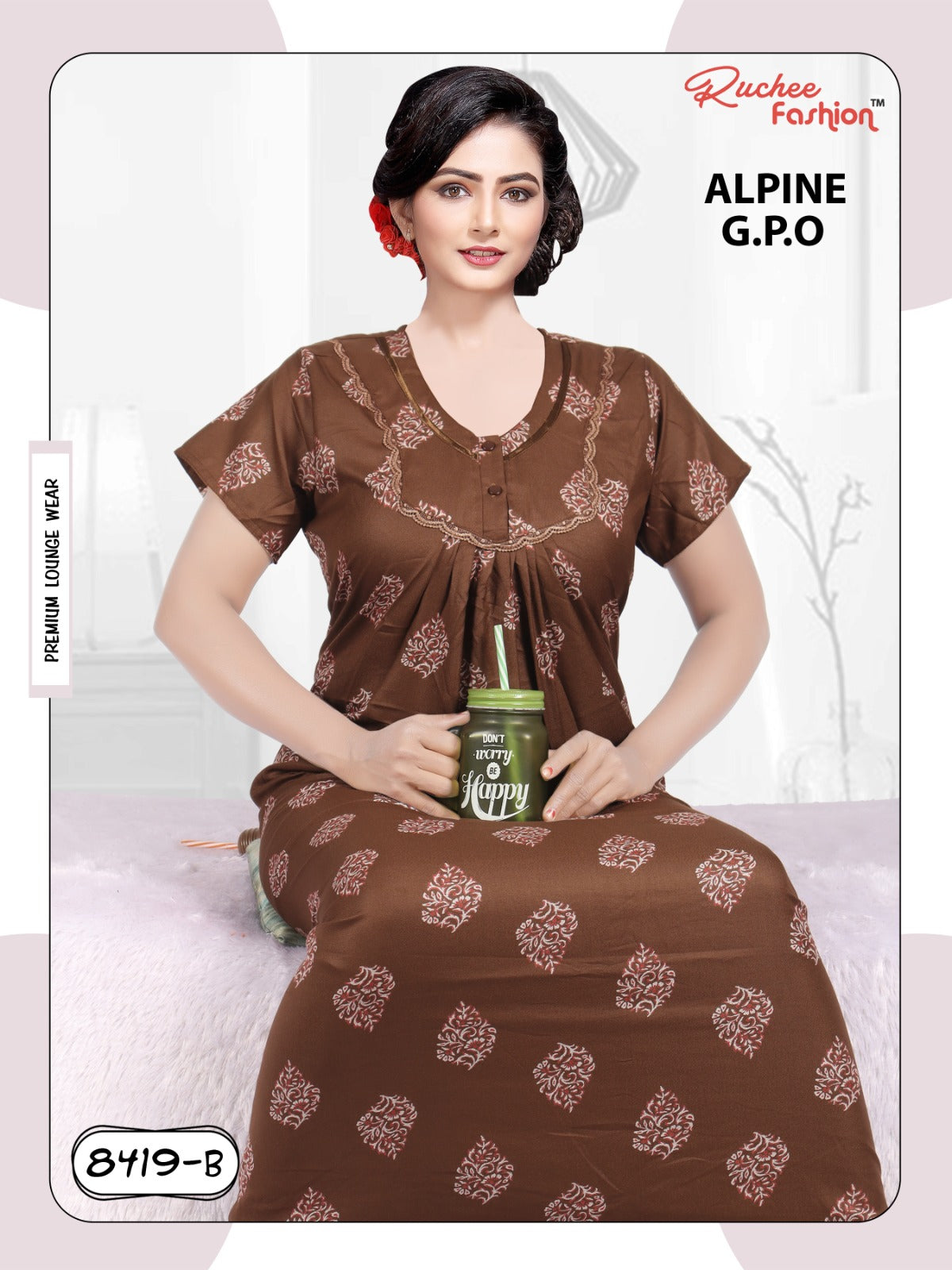 Alpine 0212 Ruchee Fashion Night Gowns