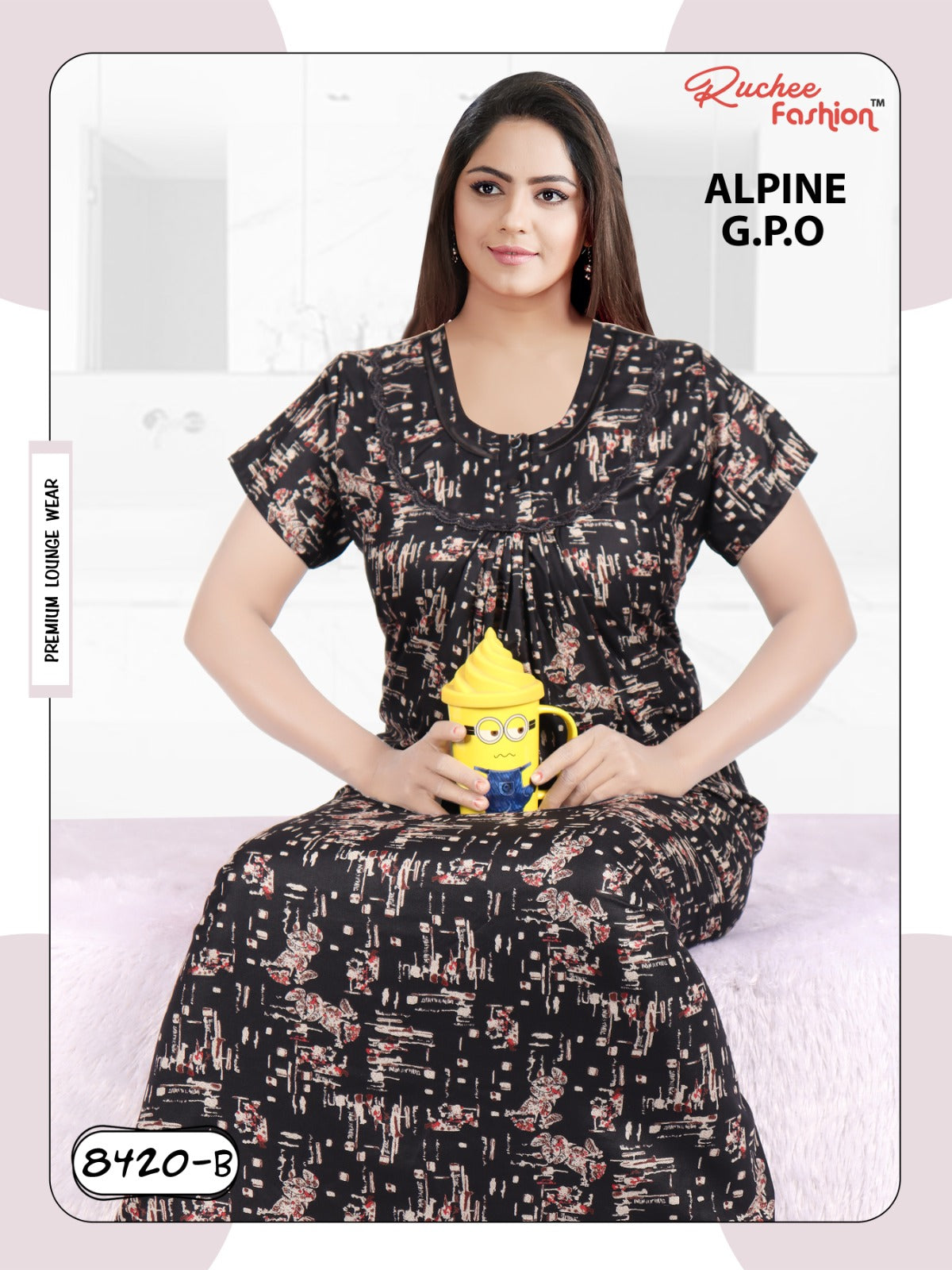 Alpine 0212 Ruchee Fashion Night Gowns