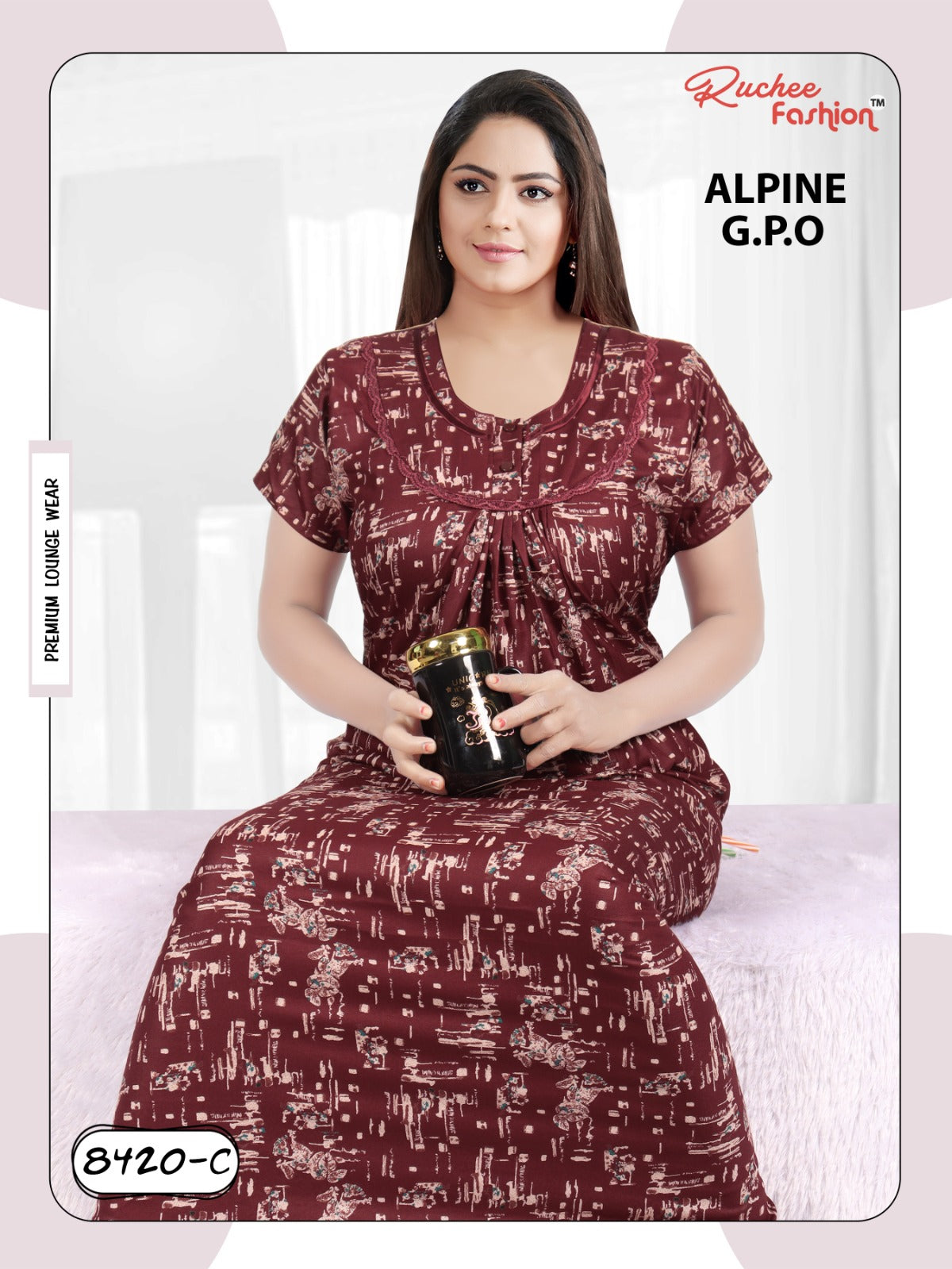 Alpine 0212 Ruchee Fashion Night Gowns