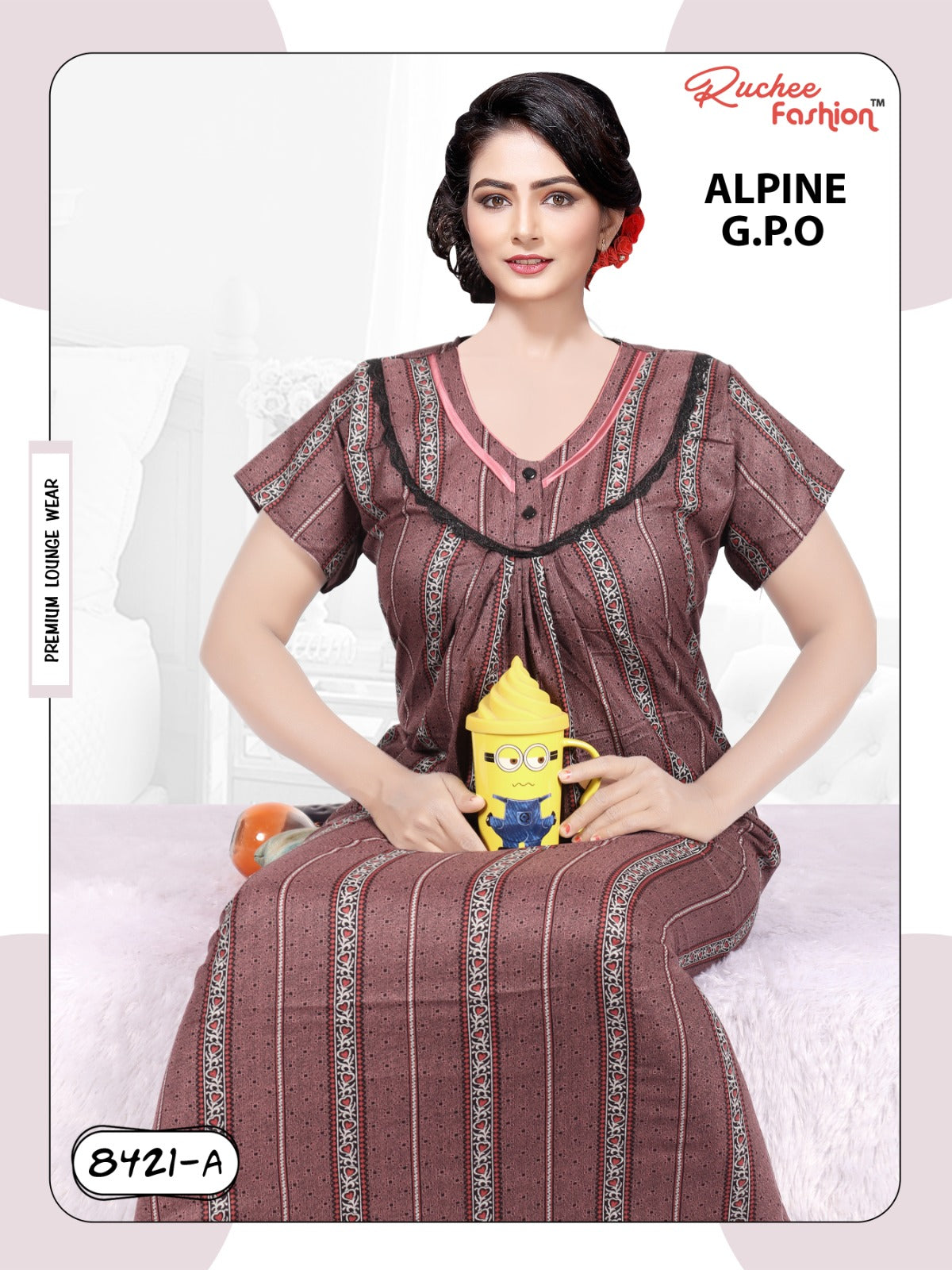 Alpine 0212 Ruchee Fashion Night Gowns