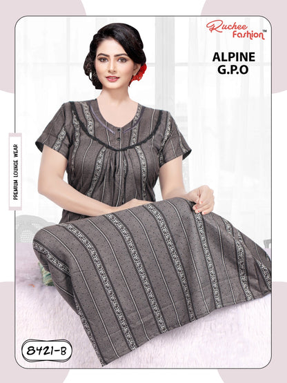Alpine 0212 Ruchee Fashion Night Gowns