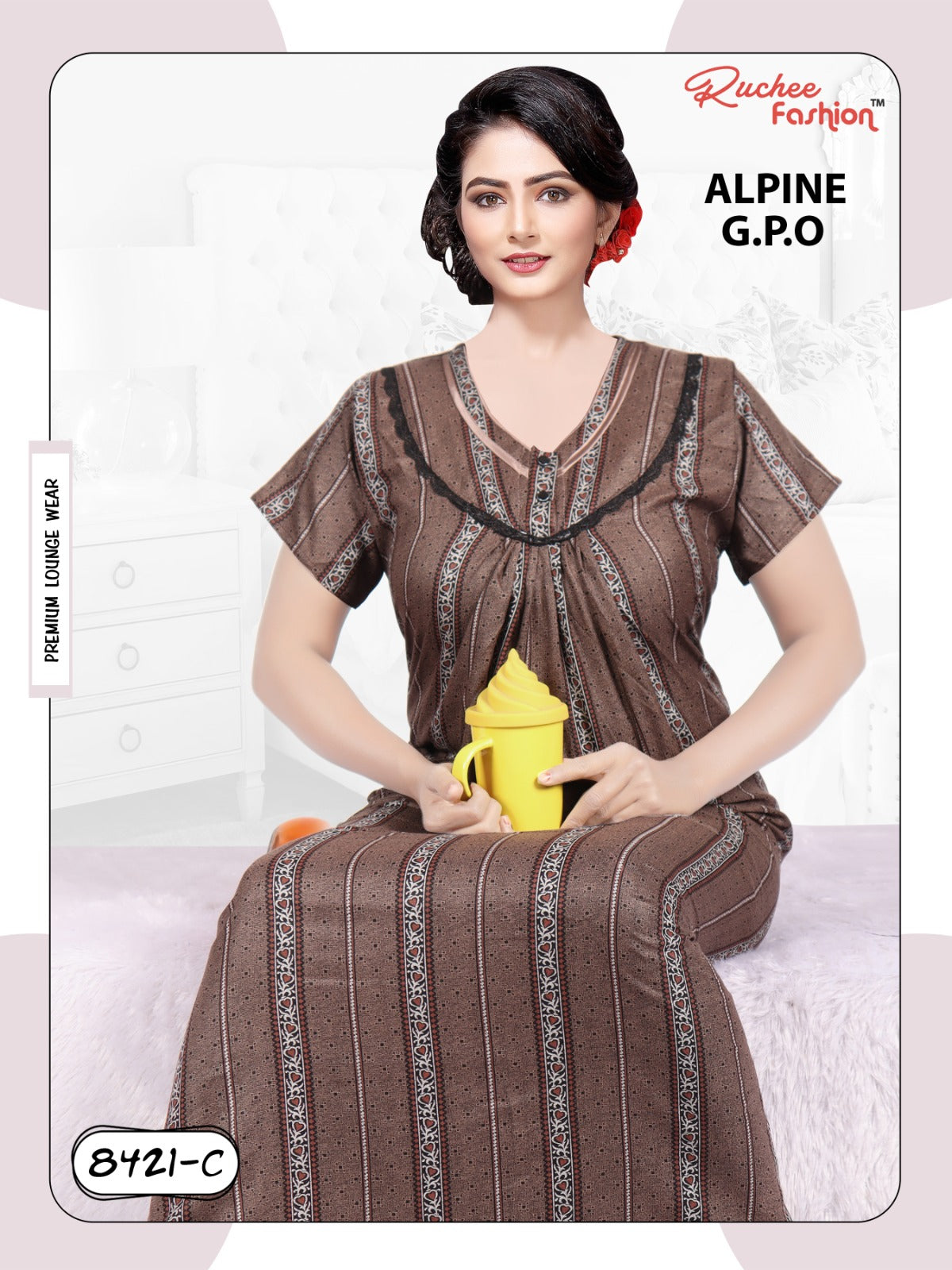 Alpine 0212 Ruchee Fashion Night Gowns