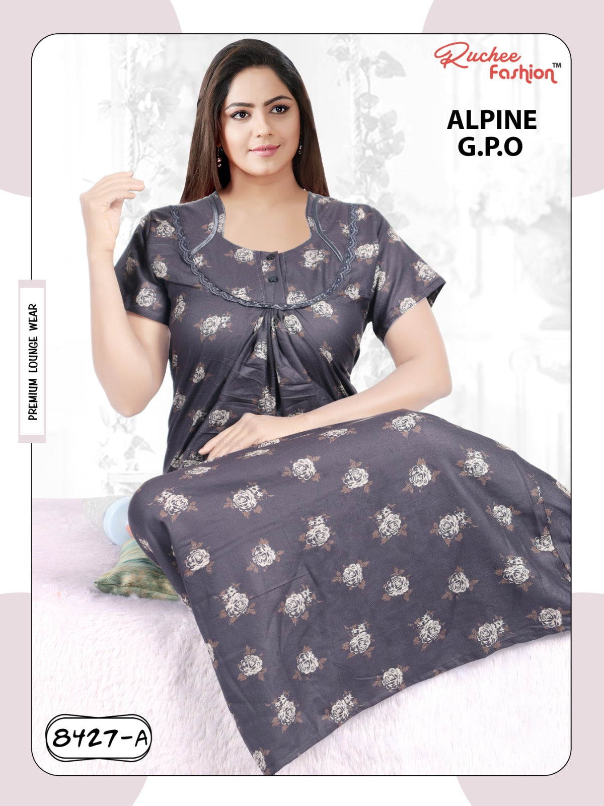 Alpine 0212 Ruchee Fashion Night Gowns