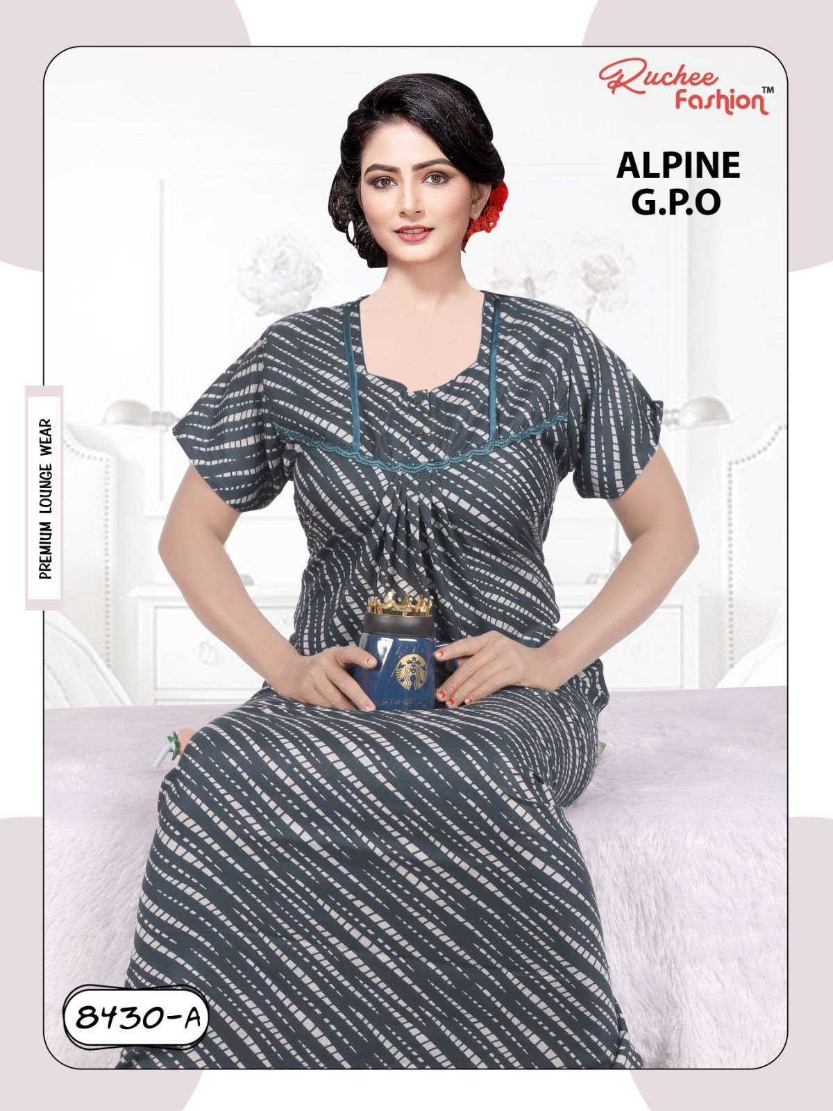Alpine 0212 Ruchee Fashion Night Gowns