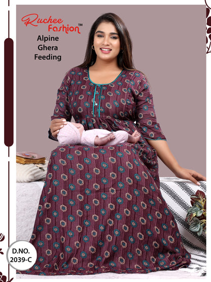 Alpine Ghera 2711 Ruchee Fashion Feeding Night Gown