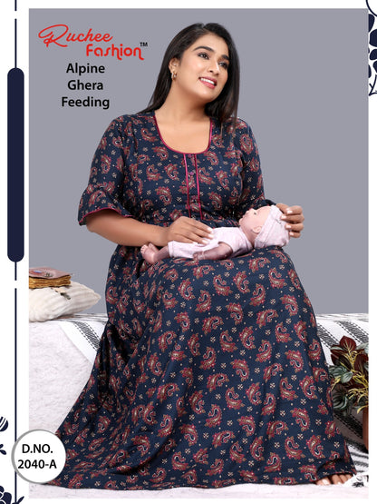 Alpine Ghera 2711 Ruchee Fashion Feeding Night Gown