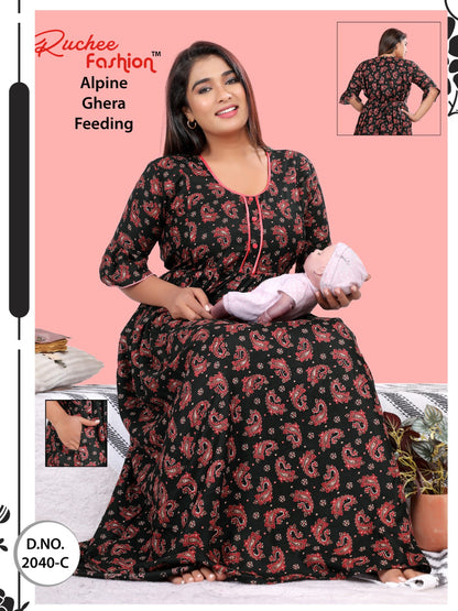 Alpine Ghera 2711 Ruchee Fashion Feeding Night Gown