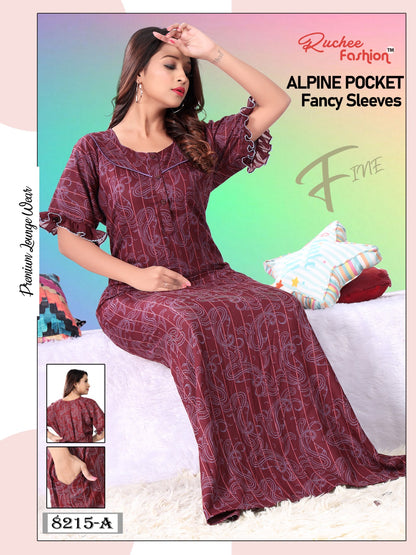 Alpine Pocket 0412 Ruchee Fashion Night Gowns