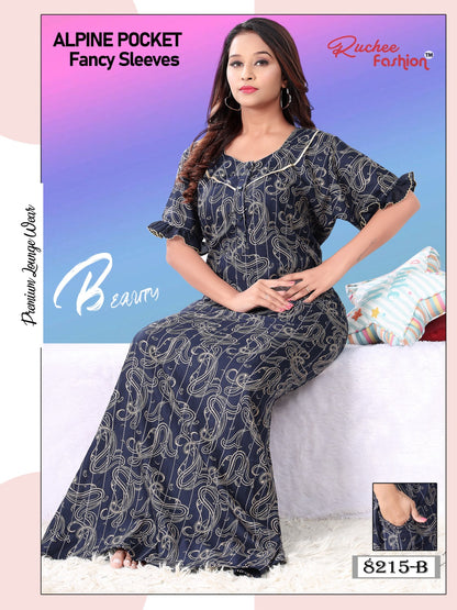 Alpine Pocket 0412 Ruchee Fashion Night Gowns