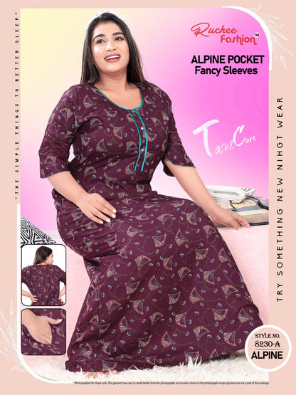 Alpine Pocket 0412 Ruchee Fashion Night Gowns