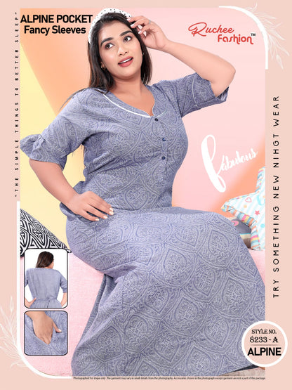 Alpine Pocket 0412 Ruchee Fashion Night Gowns