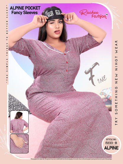 Alpine Pocket 0412 Ruchee Fashion Night Gowns