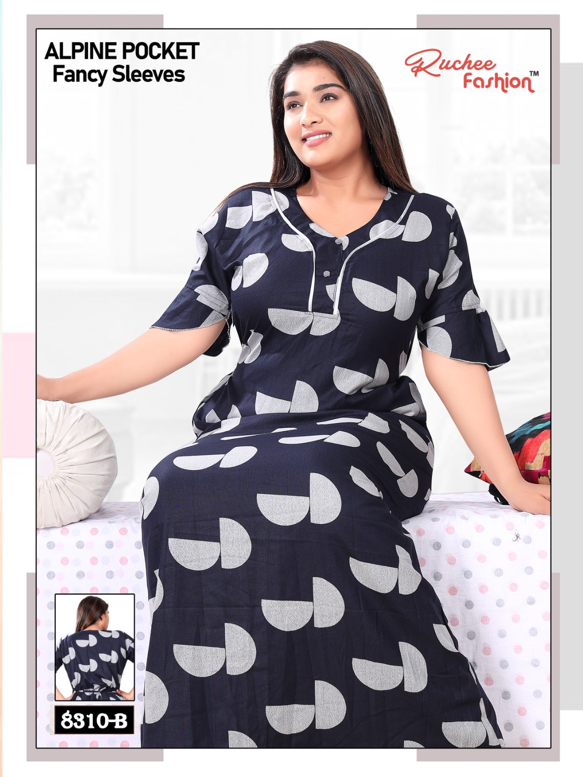 Alpine Pocket 0412 Ruchee Fashion Night Gowns