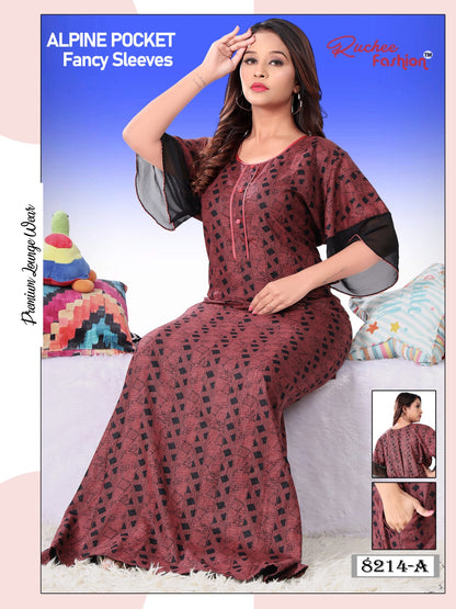 Alpine Pocket 0412 Ruchee Fashion Night Gowns