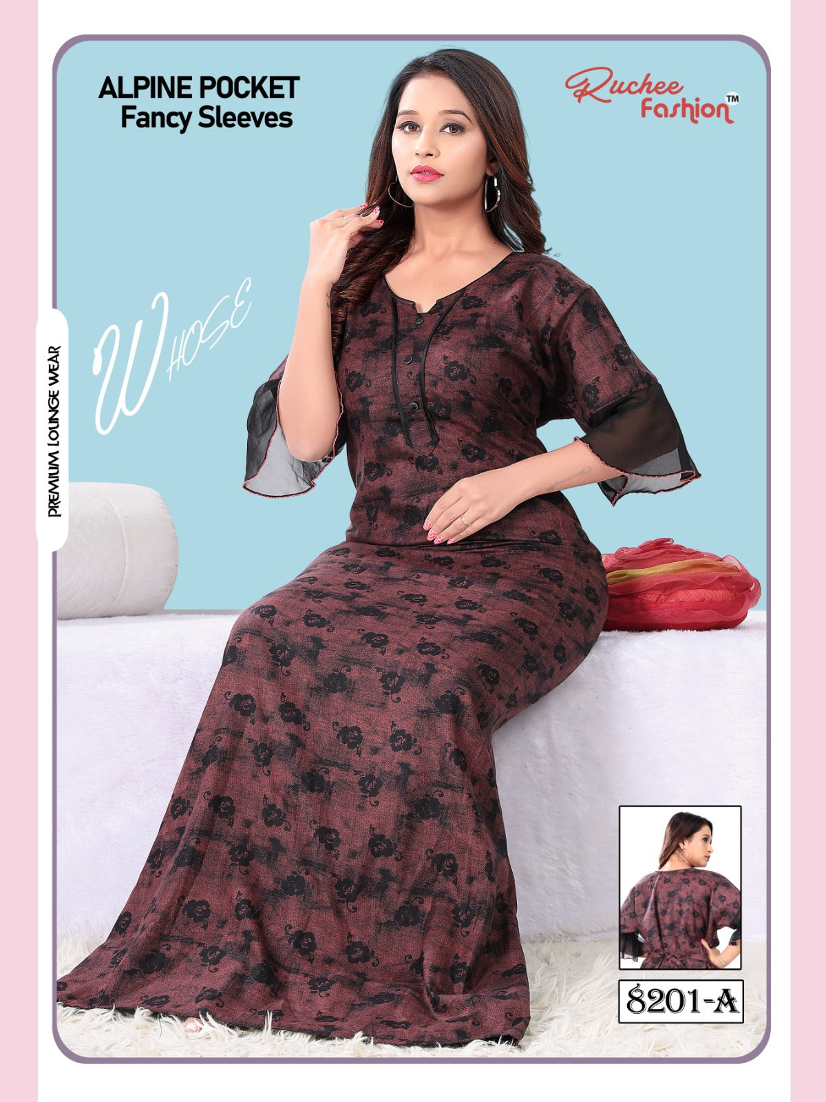 Alpine Pocket 0412 Ruchee Fashion Night Gowns