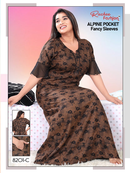 Alpine Pocket 0412 Ruchee Fashion Night Gowns