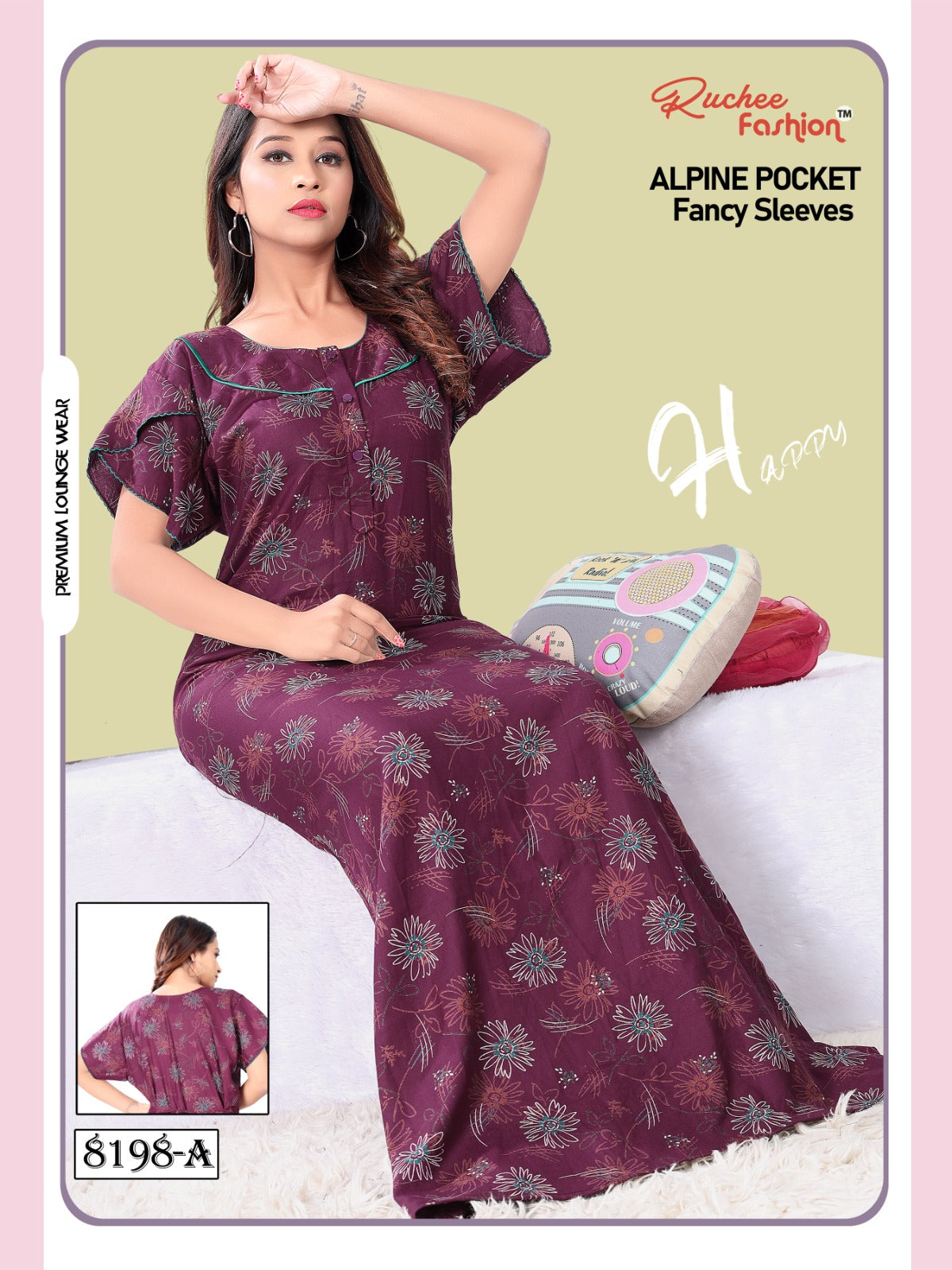 Alpine Pocket 0412 Ruchee Fashion Night Gowns