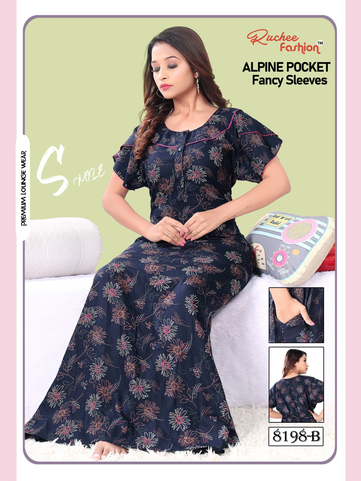 Alpine Pocket 0412 Ruchee Fashion Night Gowns