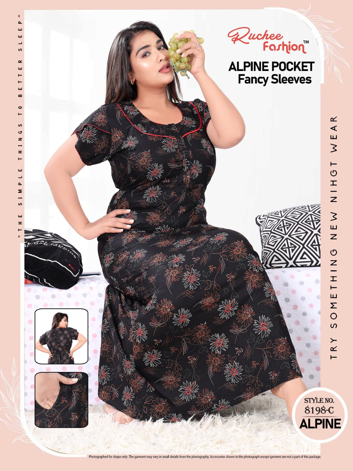 Alpine Pocket 0412 Ruchee Fashion Night Gowns