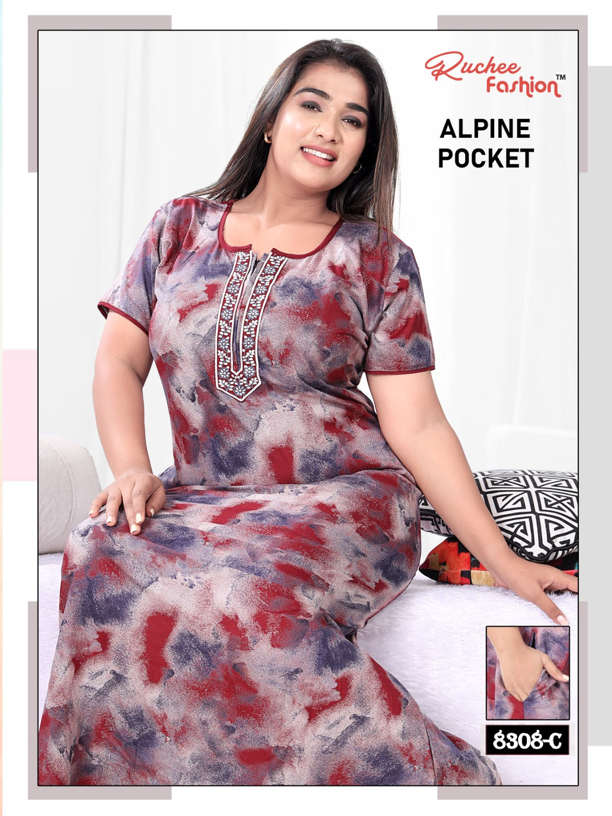 Alpine Pocket 211123 Ruchee Fashion Night Gowns