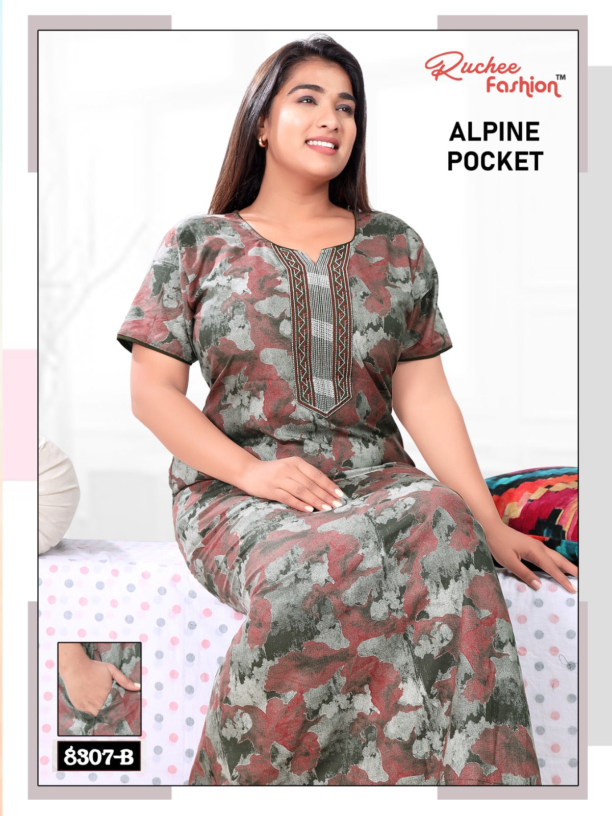 Alpine Pocket 211123 Ruchee Fashion Night Gowns