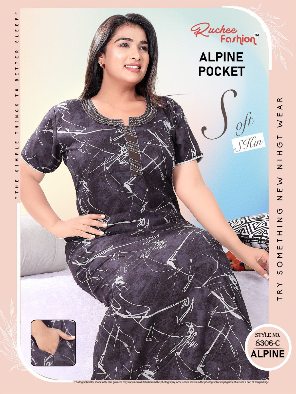 Alpine Pocket 211123 Ruchee Fashion Night Gowns
