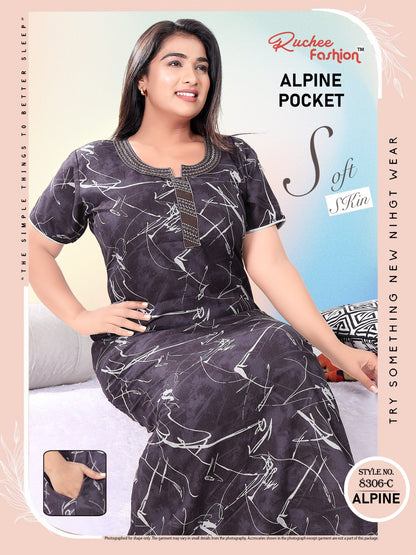 Alpine Pocket 211123 Ruchee Fashion Night Gowns