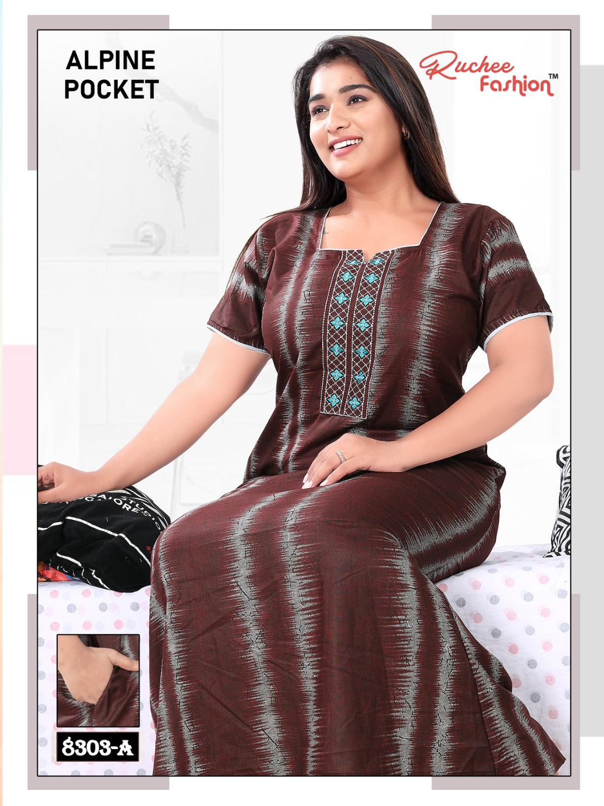 Alpine Pocket 211123 Ruchee Fashion Night Gowns