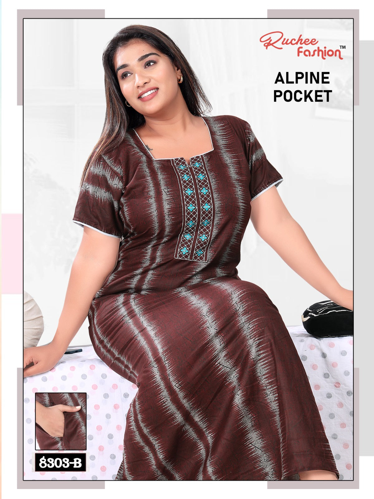 Alpine Pocket 211123 Ruchee Fashion Night Gowns