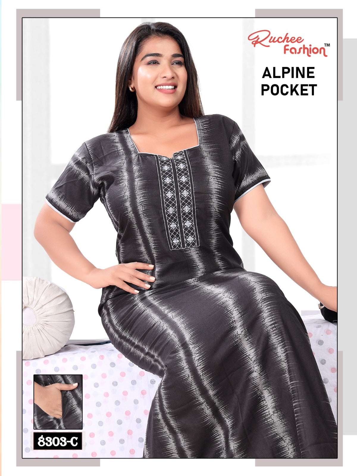 Alpine Pocket 211123 Ruchee Fashion Night Gowns