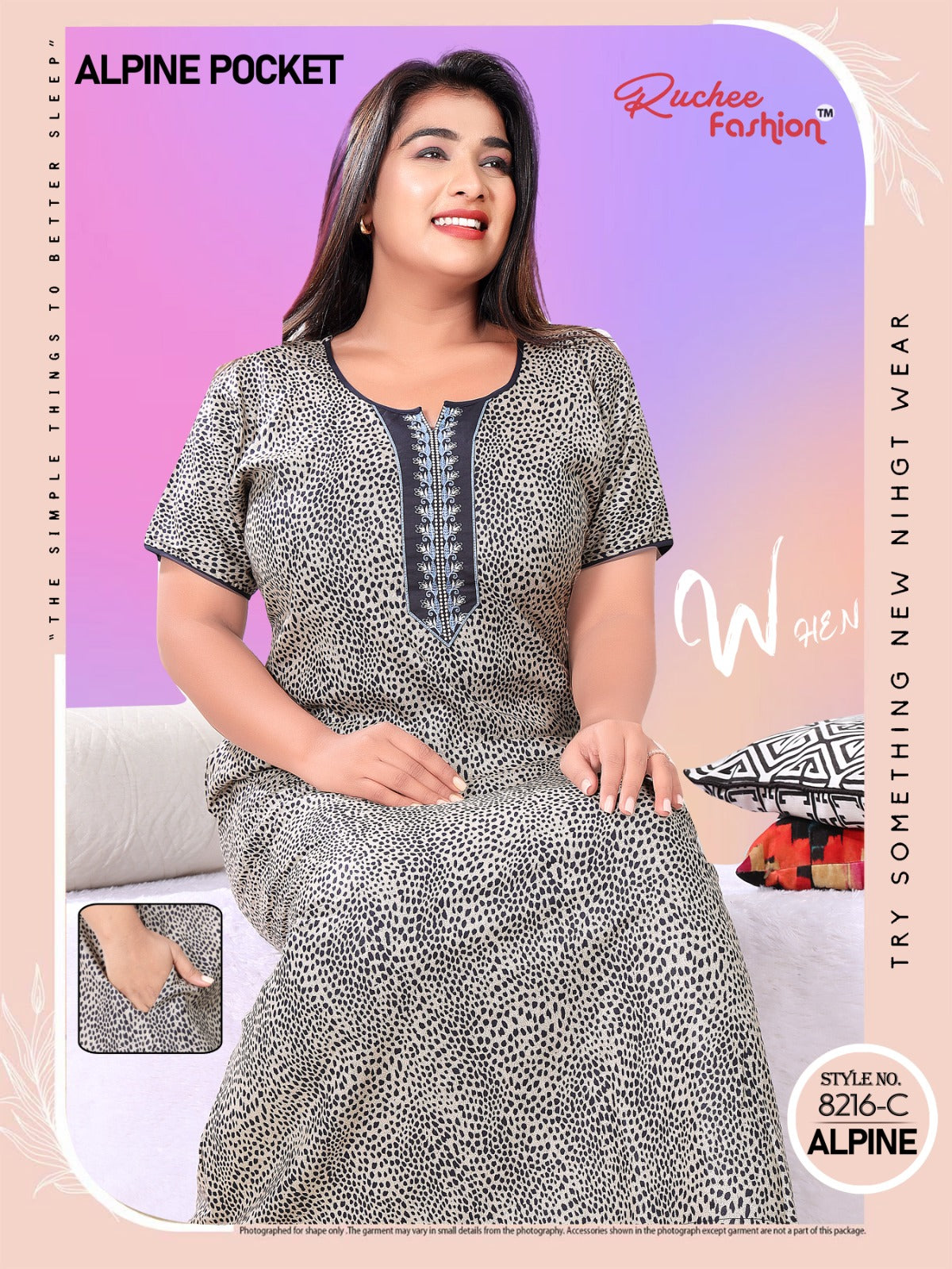 Alpine Pocket 211123 Ruchee Fashion Night Gowns