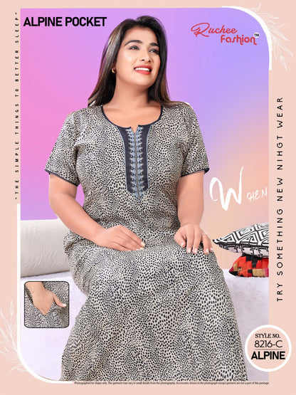 Alpine Pocket 211123 Ruchee Fashion Night Gowns