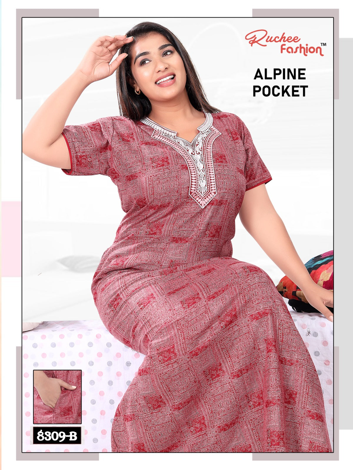 Alpine Pocket 211123 Ruchee Fashion Night Gowns