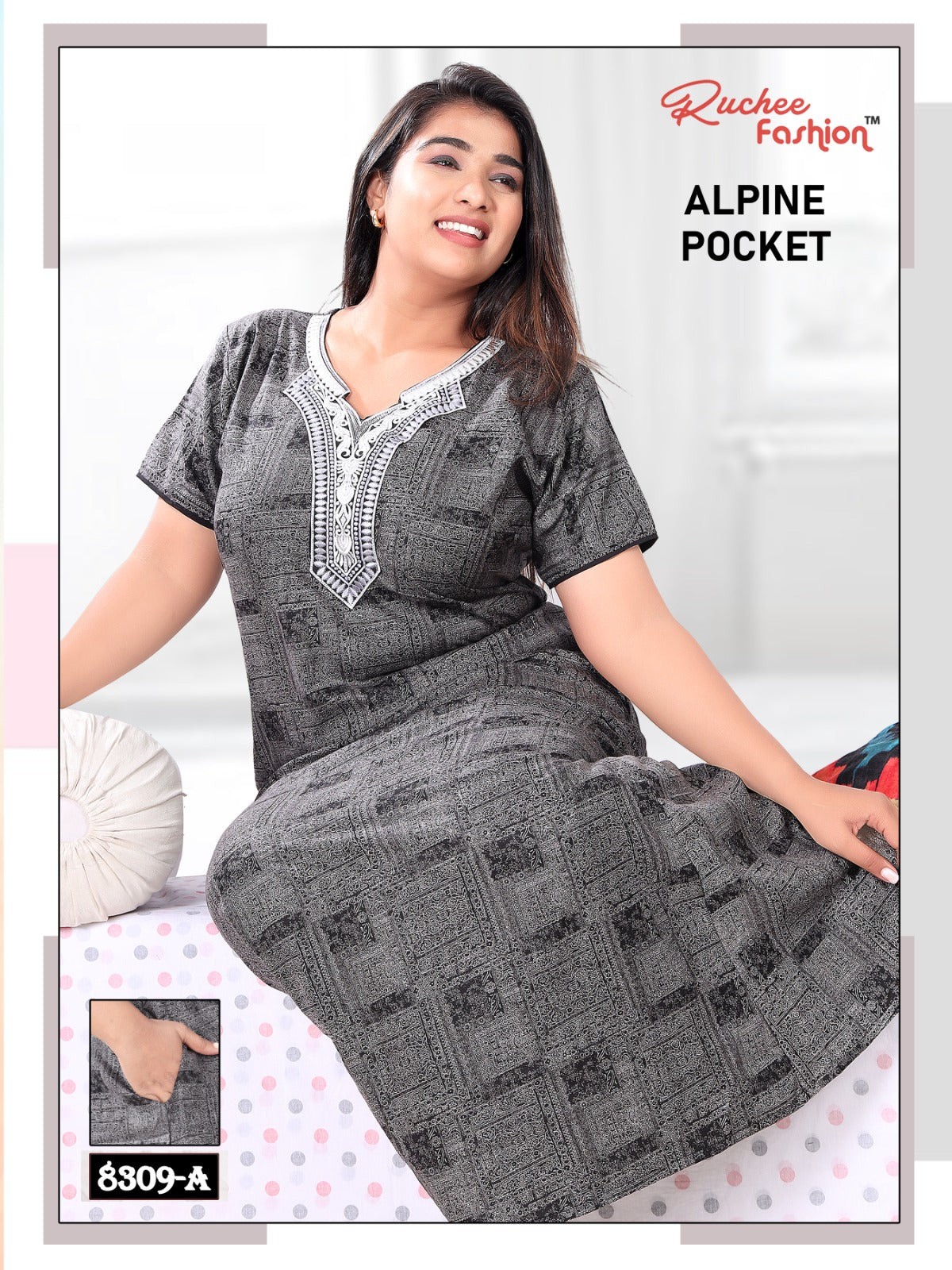 Alpine Pocket 211123 Ruchee Fashion Night Gowns