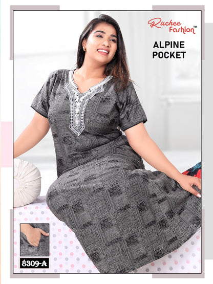 Alpine Pocket 211123 Ruchee Fashion Night Gowns